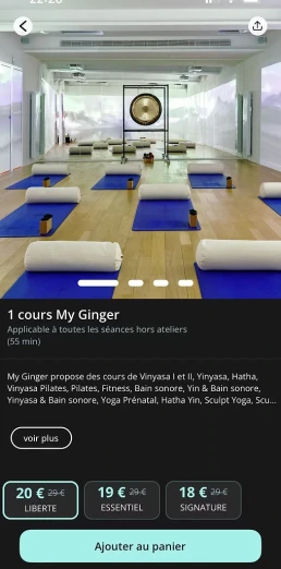 développement d'une application de fitness