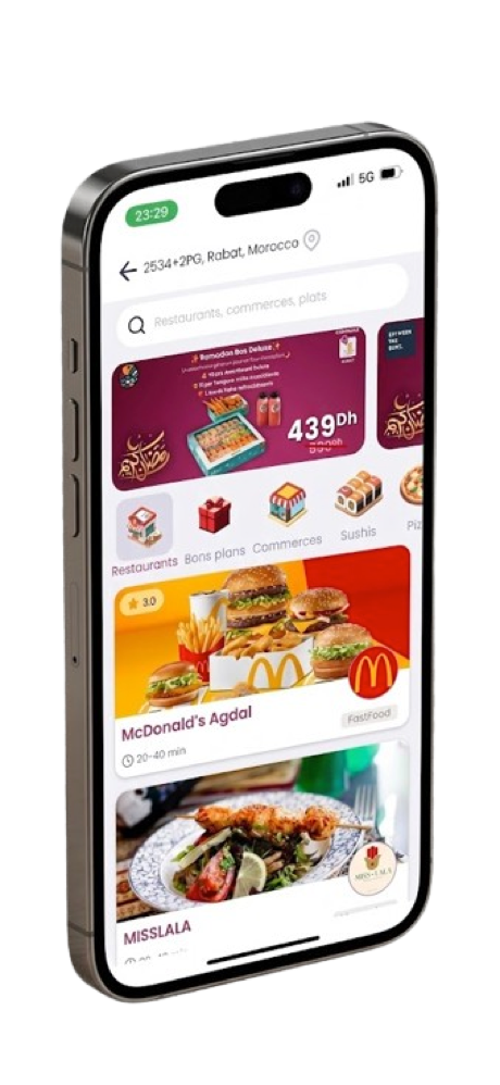 Application Livry sur Smartphone